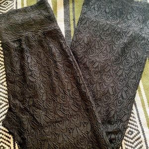 Black Lace Palazzo Pants